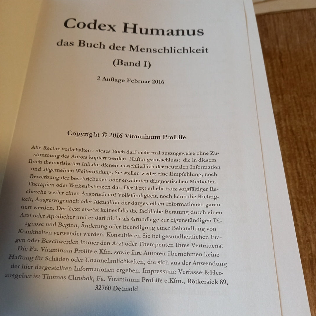 Das Buch der Menschlichkeit Band 1