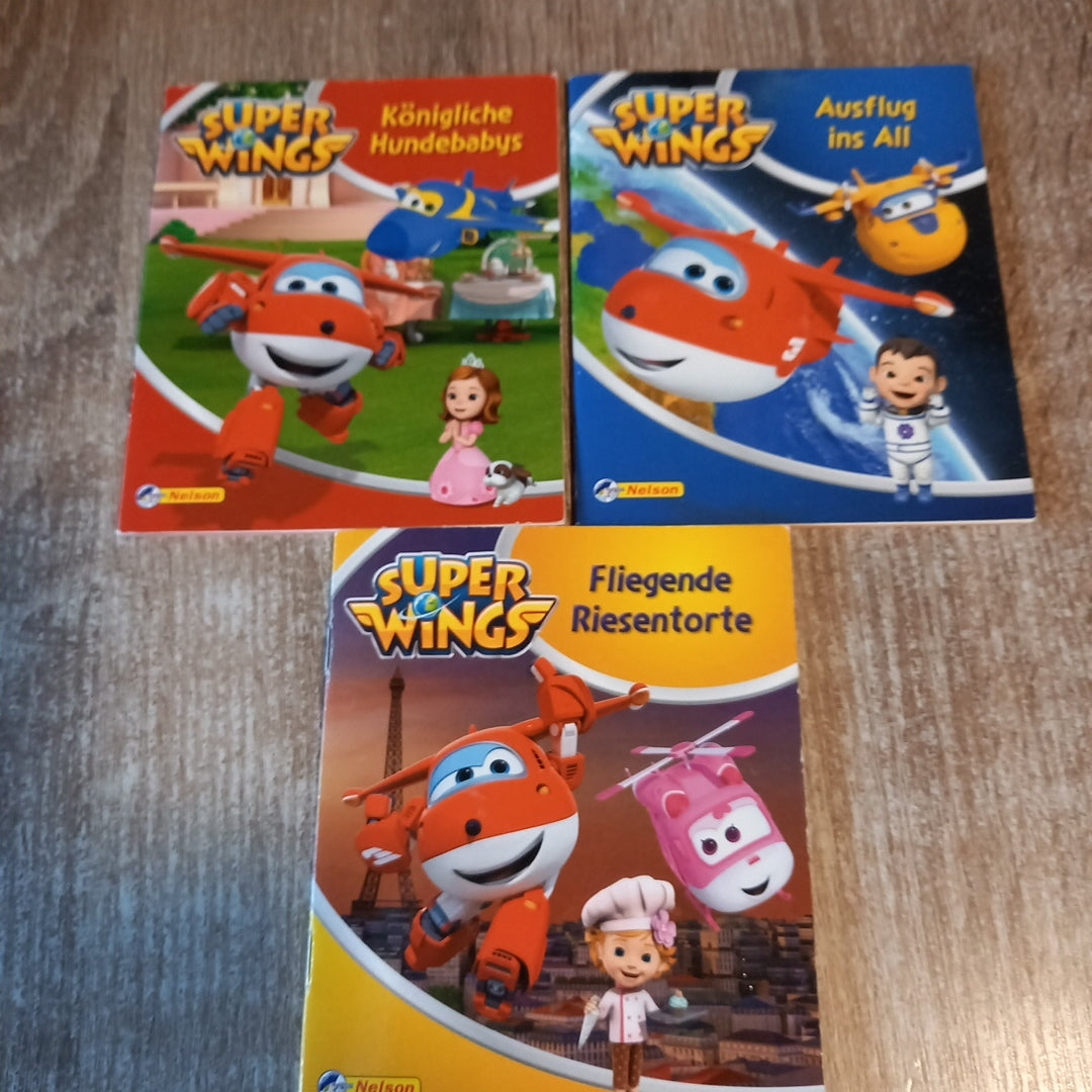 Super Wings 3 Hefte 1 Königliche Hundebabys 2 Ausflug ins All 3 Fliegende Riesentorte