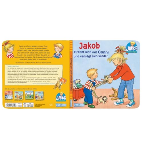 Jakob streitet sich mit Conni und verträgt sich wieder: Pappbilderbuch über Streit und Versöhnung ab 2 Jahren (Kleiner Jakob)