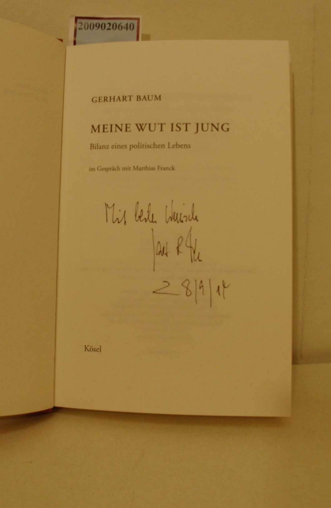 Meine Wut ist jung: Bilanz eines politischen Lebens