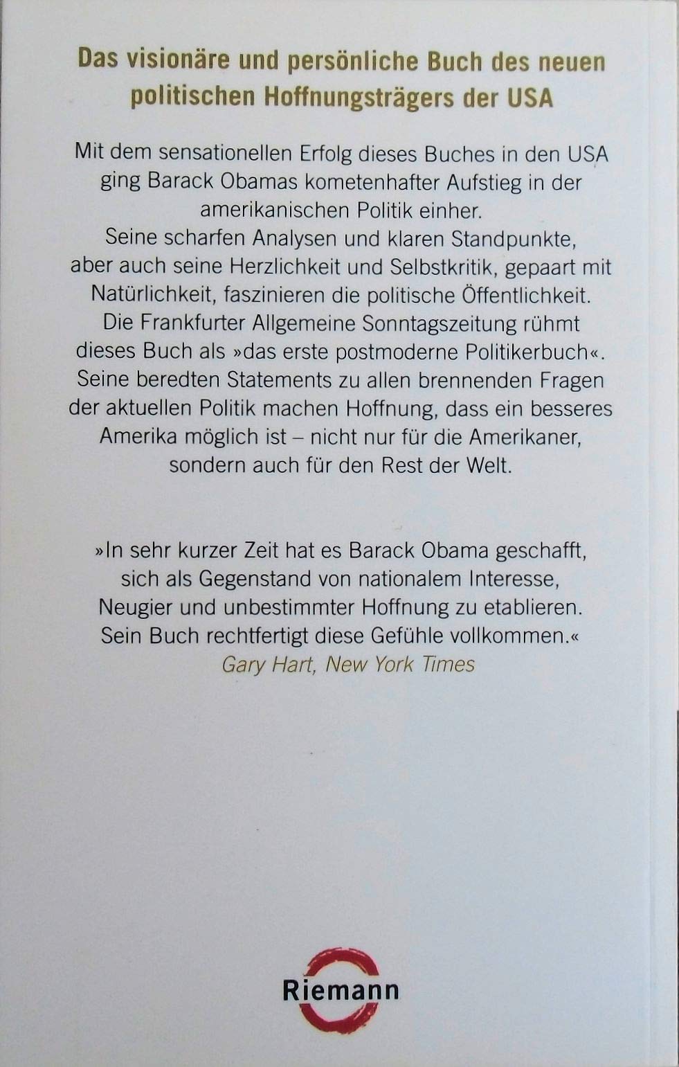 Hoffnung wagen: Gedanken zur Rückbesinnung auf den American Dream