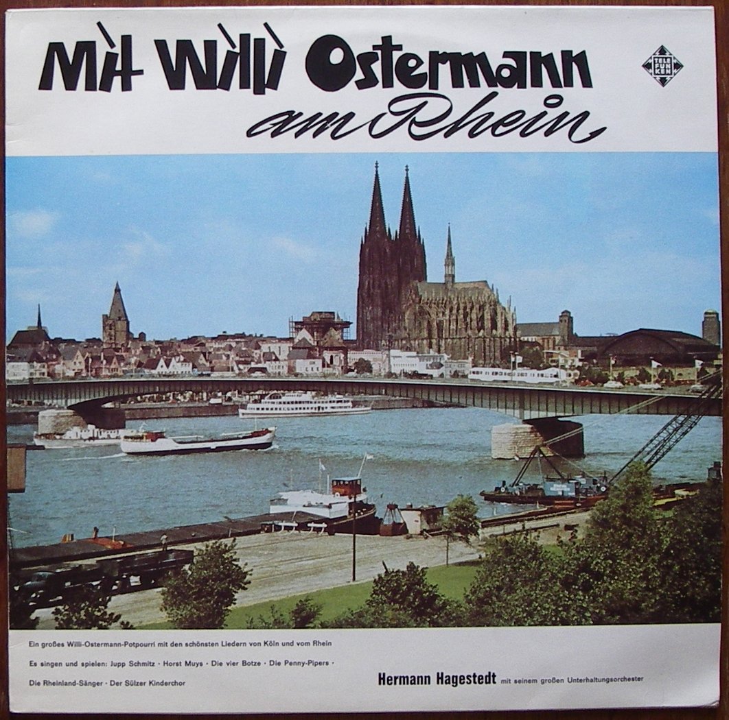 Mit Willi Ostermann am Rhein / Hermann Hagestedt mit seinem großen Unterhaltungsorchester / 1962 / Bildhülle / TELEFUNKEN # 6.25388 / 12" Vinyl Langspiel Schallplatte /