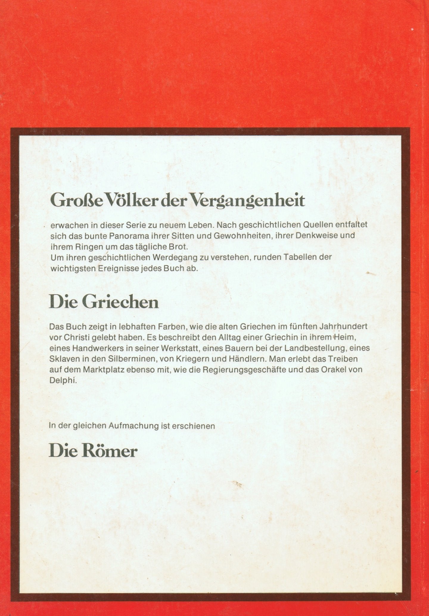 Große völker Der Vergangenheit - Die Griechen