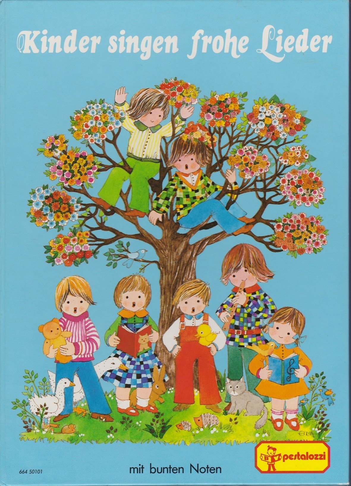 Kinder singen frohe Lieder. Mit bunten Noten