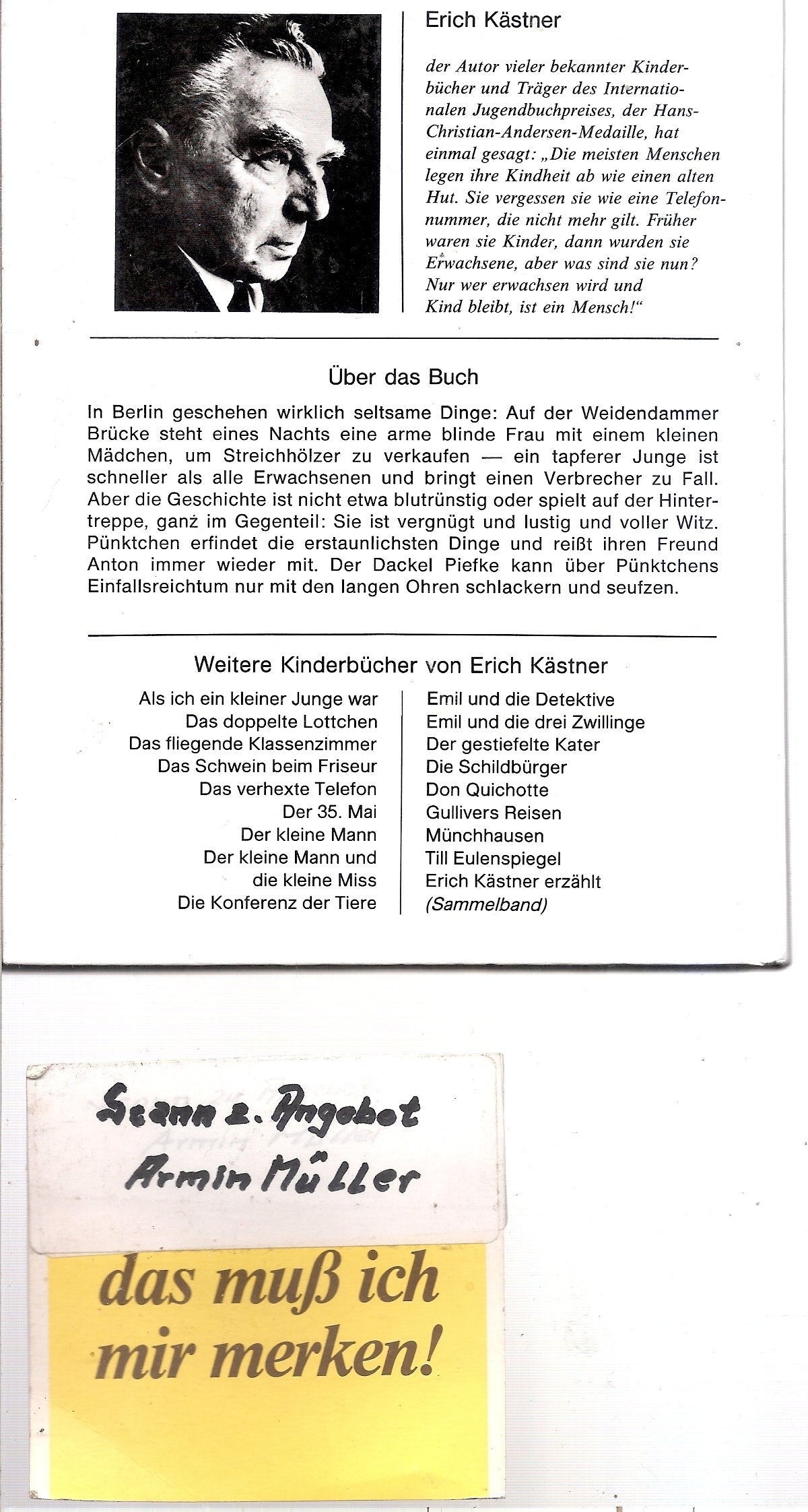 Pünktchen und Anton. Ein Roman für Kinder