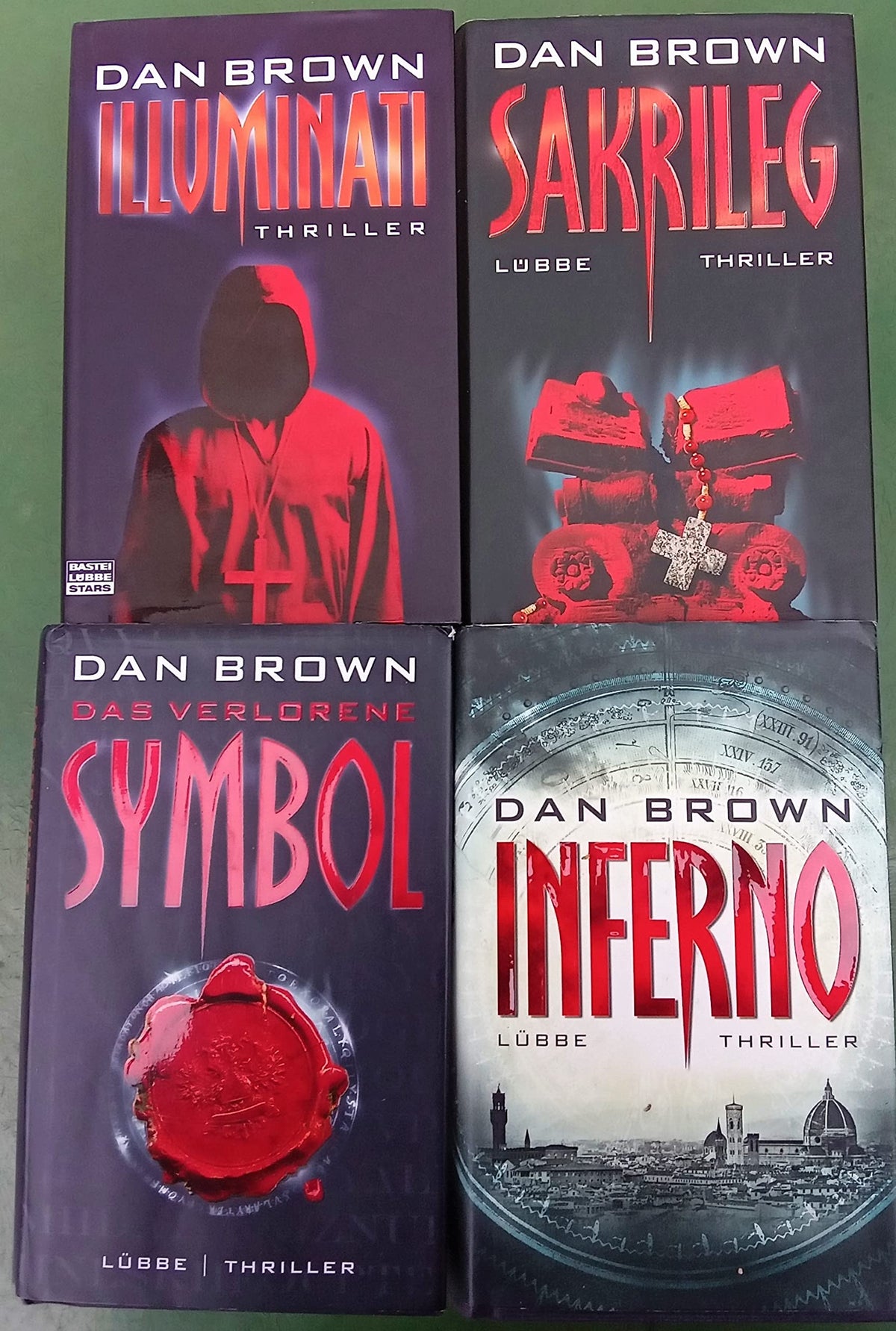4 Bände Dan Brown Illuminati, Sakrileg, das verlorene Symbol, Inferno erschienen 2003-2013