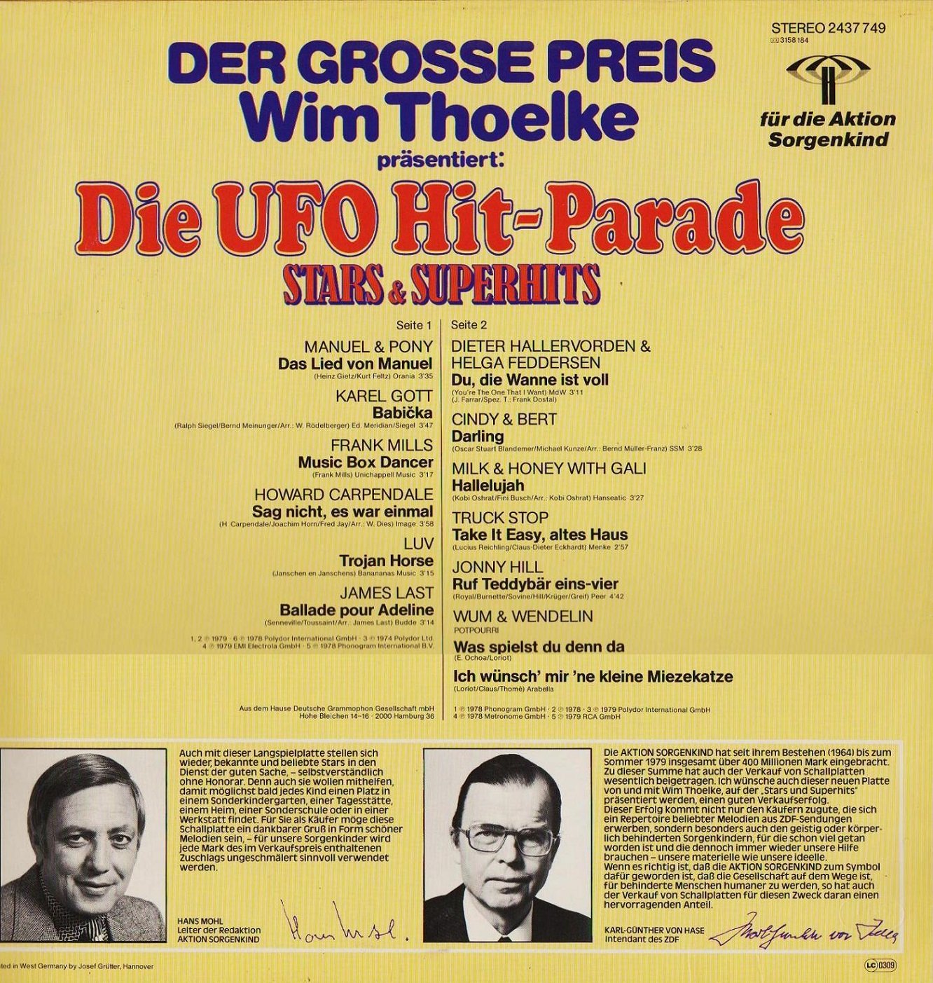 Der grosse Preis - Wim Thoelke präsentiert: Die Ufo Hit-Parade - Stars & Superhits