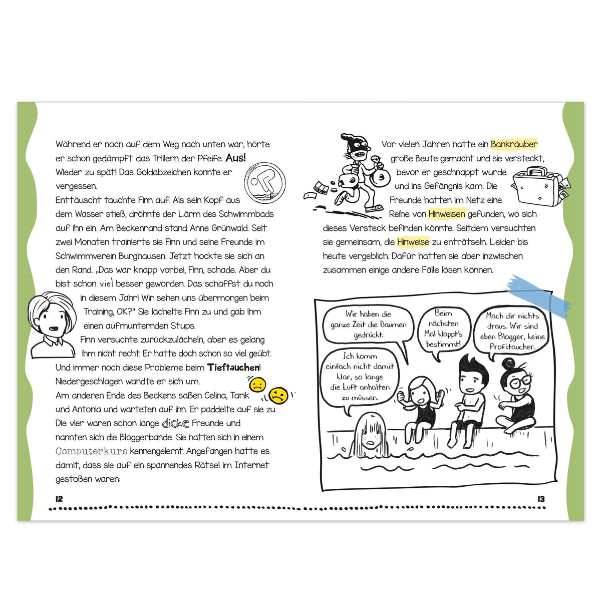 Die Bloggerbande: Mission unter Wasser: Detektiv Comic-Roman für Kinder ab 7