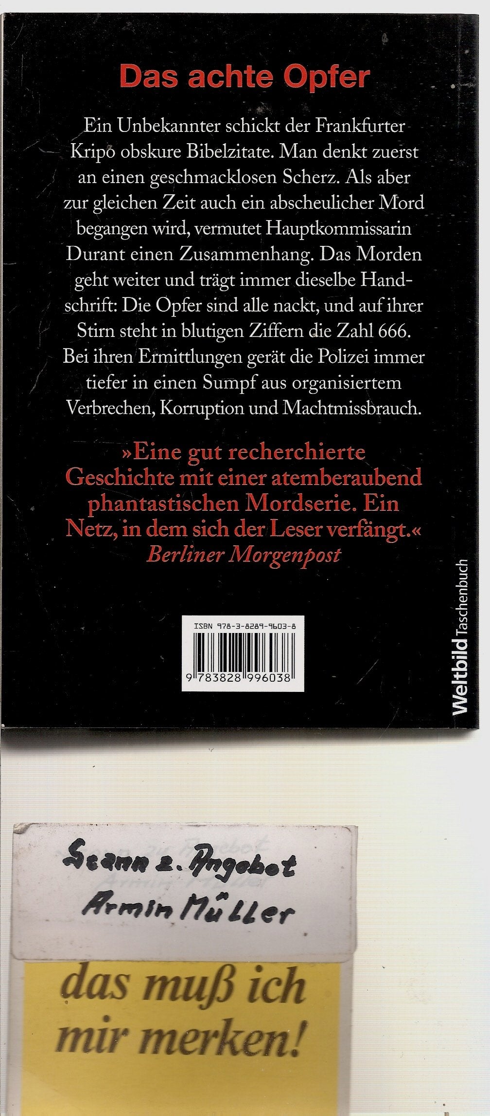 Das achte Opfer. Roman