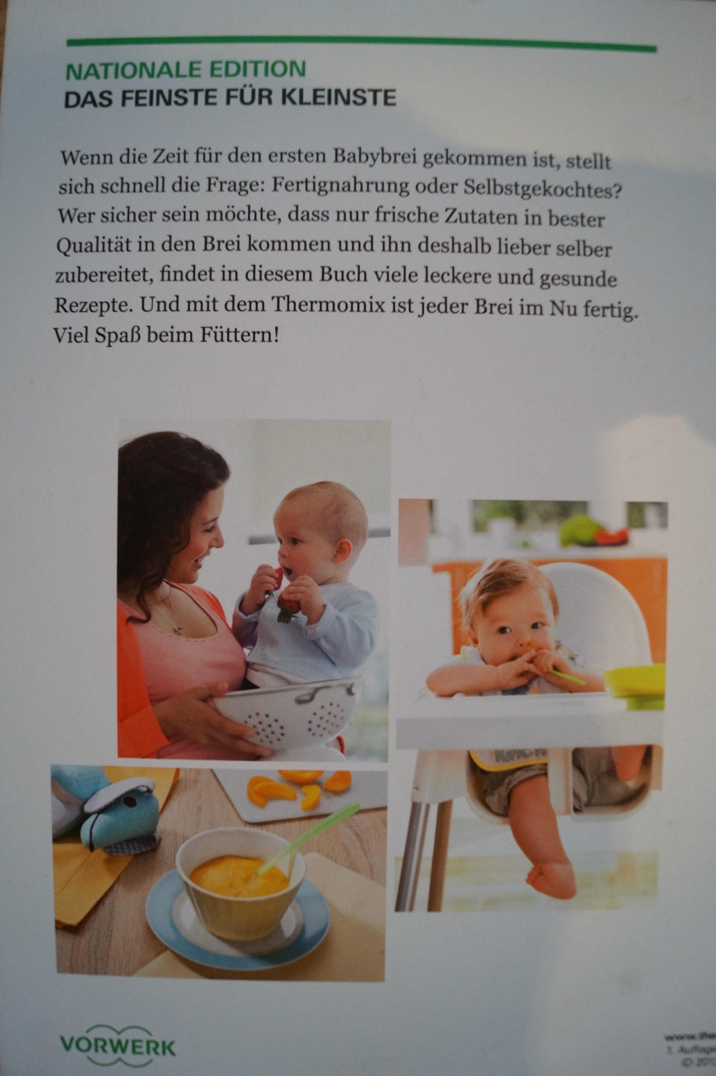 Das Feinste für Kleinste Original Vorwerk Kochbuch Babys Kleinkinder