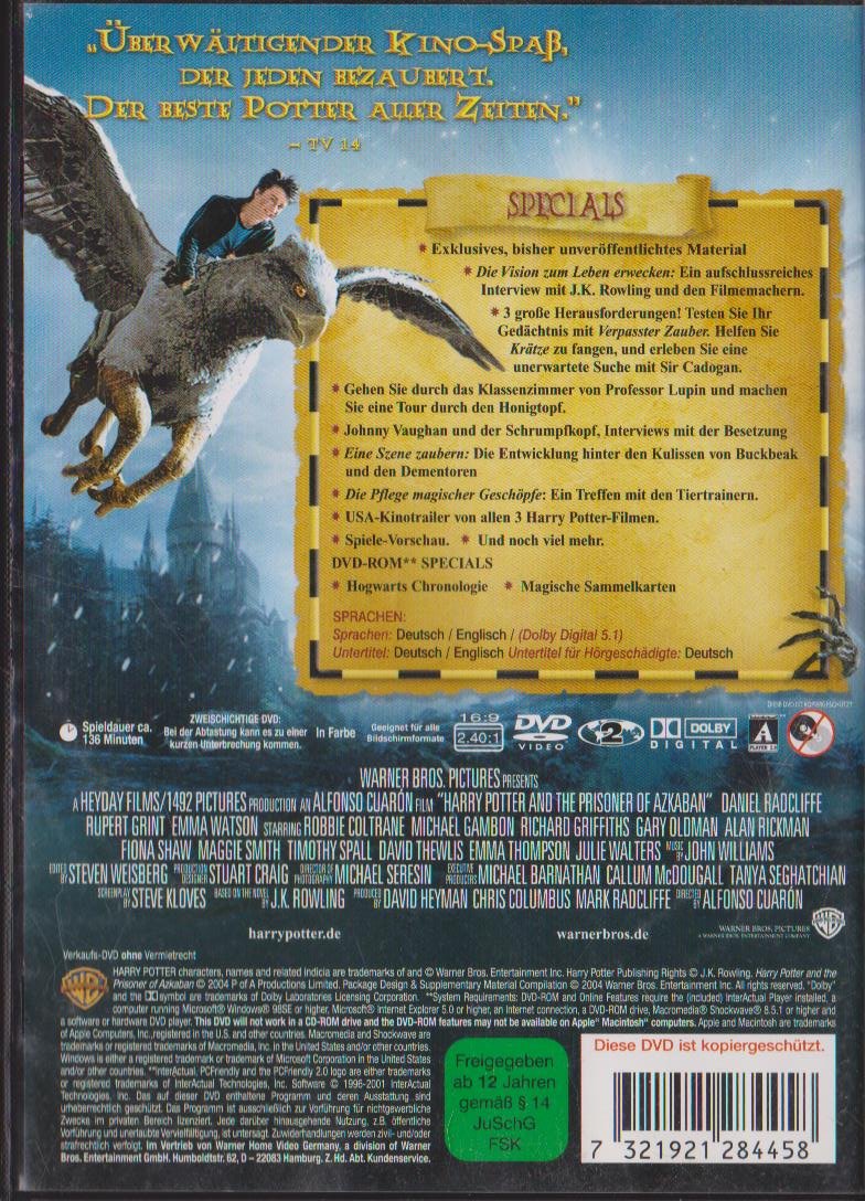 Harry Potter und der Gefangene von Askaban (2 DVDs)