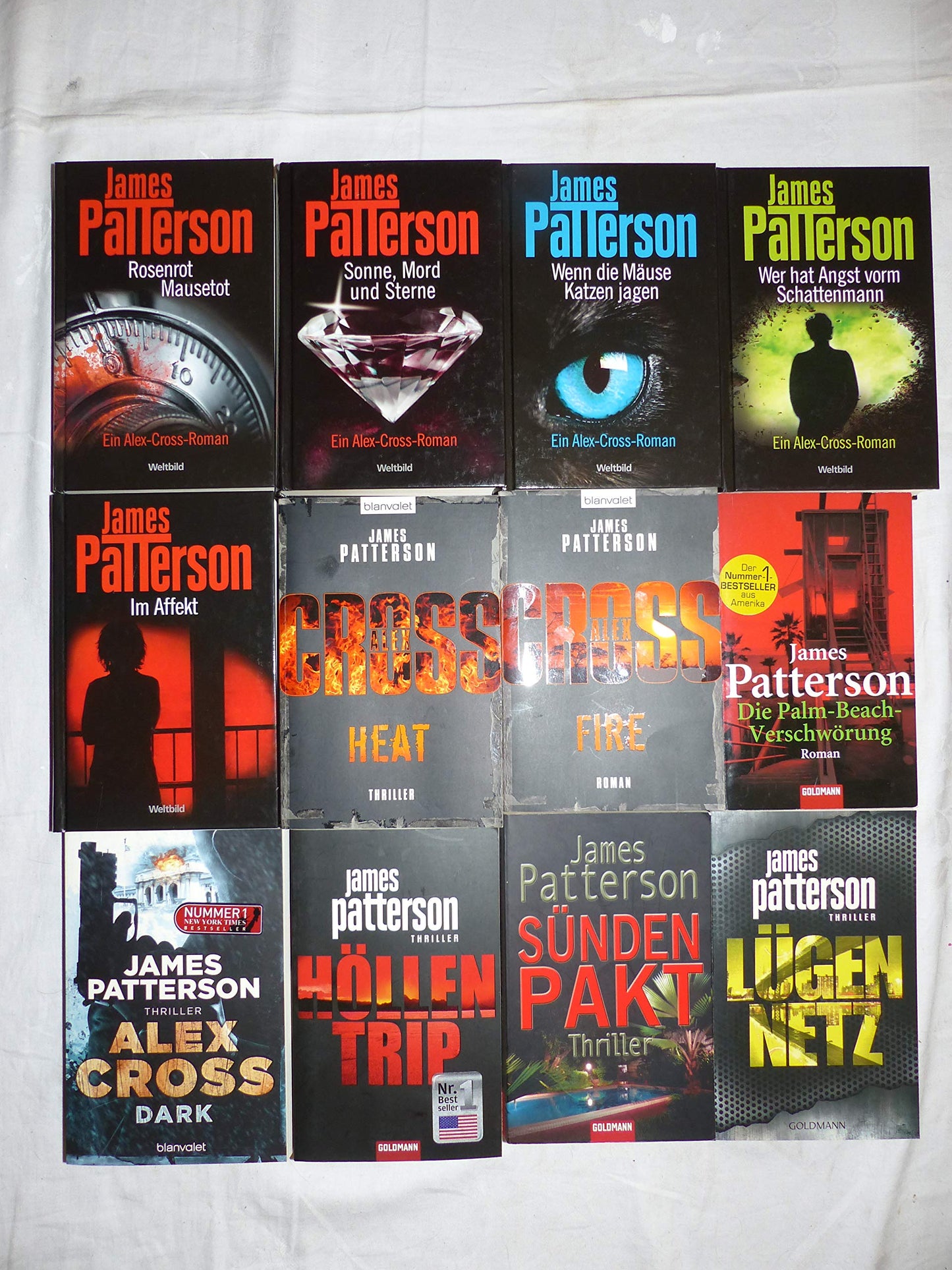 Buchpaket James Patterson (Ein Axel Cross Roman) - Sonne Mond und Sterne, Morgen Kinder wirds was geben, Wer hat Angst vorm Schattenmann