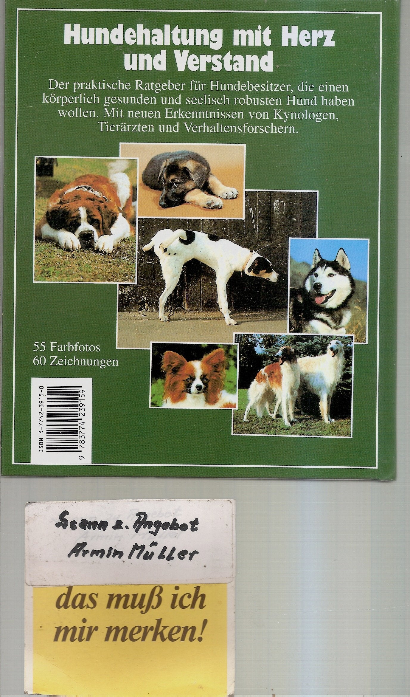 Hunde halten mit Herz und Verstand. Experten-Rat für Erziehung, Pflege, Ernährung und Gesunderhaltung. Sonderteil: Porträts und Pflegetips beliebter Hunderassen