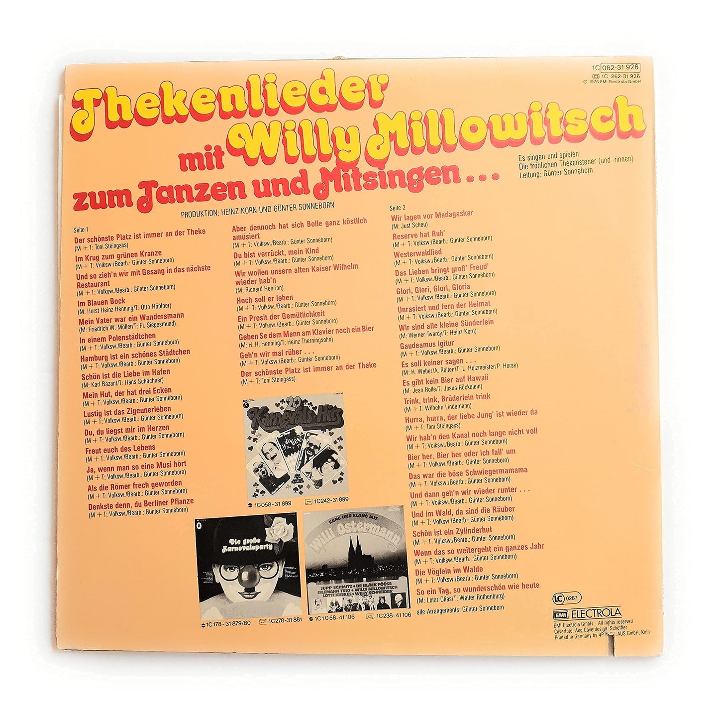 Thekenlieder mit Willy Millowitsch zum Tanzen und Mitsingen