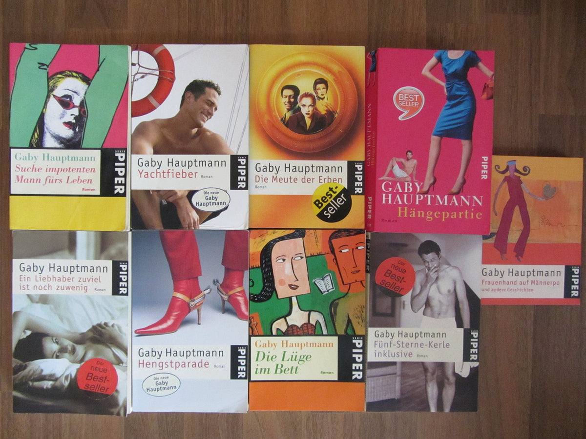 Paket Gaby Hauptmann: Hengstparade. Ein Liebhaber zuviel ist noch zu wenig. Die Meute der Erben. Frauenhand auf Männerpo und andere Geschichten. Suche impotenten Mann fürs Leben. Yachtfieber. Hängepartie. FünfSterneKerl.., Die Lüge..(9 Bücher)!