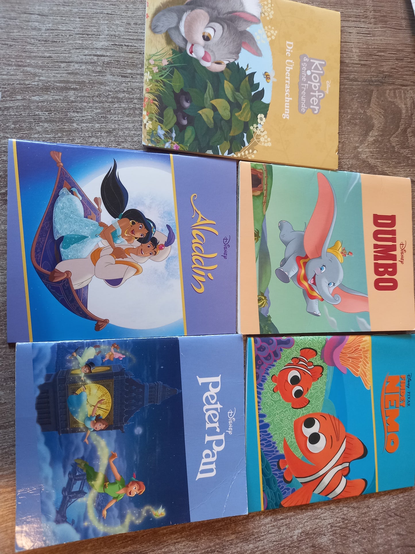 Dumbo Findet Nemo Aladdin Peter Pan Klopfer und seine Freunde 5 Mini Hefte