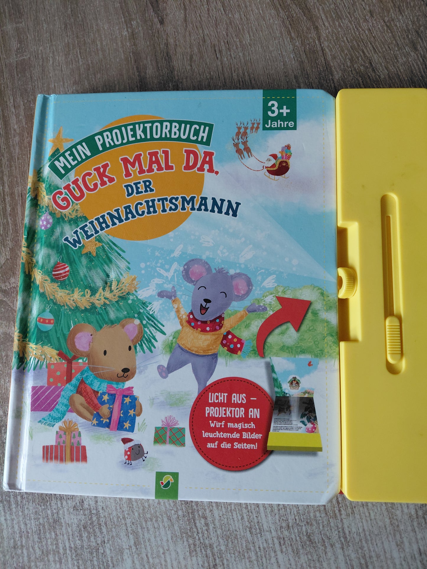 Mein Projektorbuch Guck mal da der Weihnachtsmann mit neuen Batterien