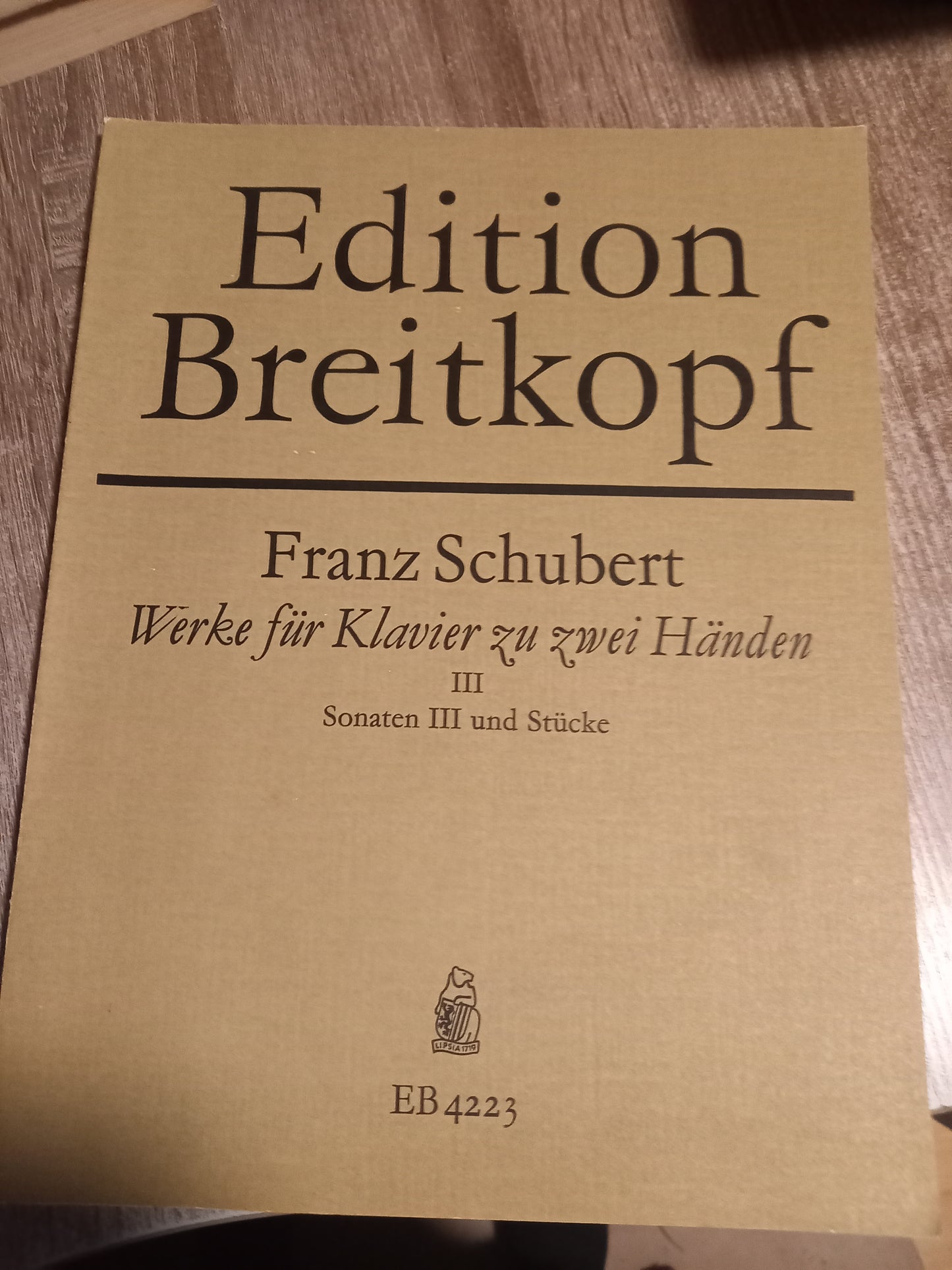 Franz Schubert Werke für Klavier zu zwei Händen III Sonaten III und Stücke 4223