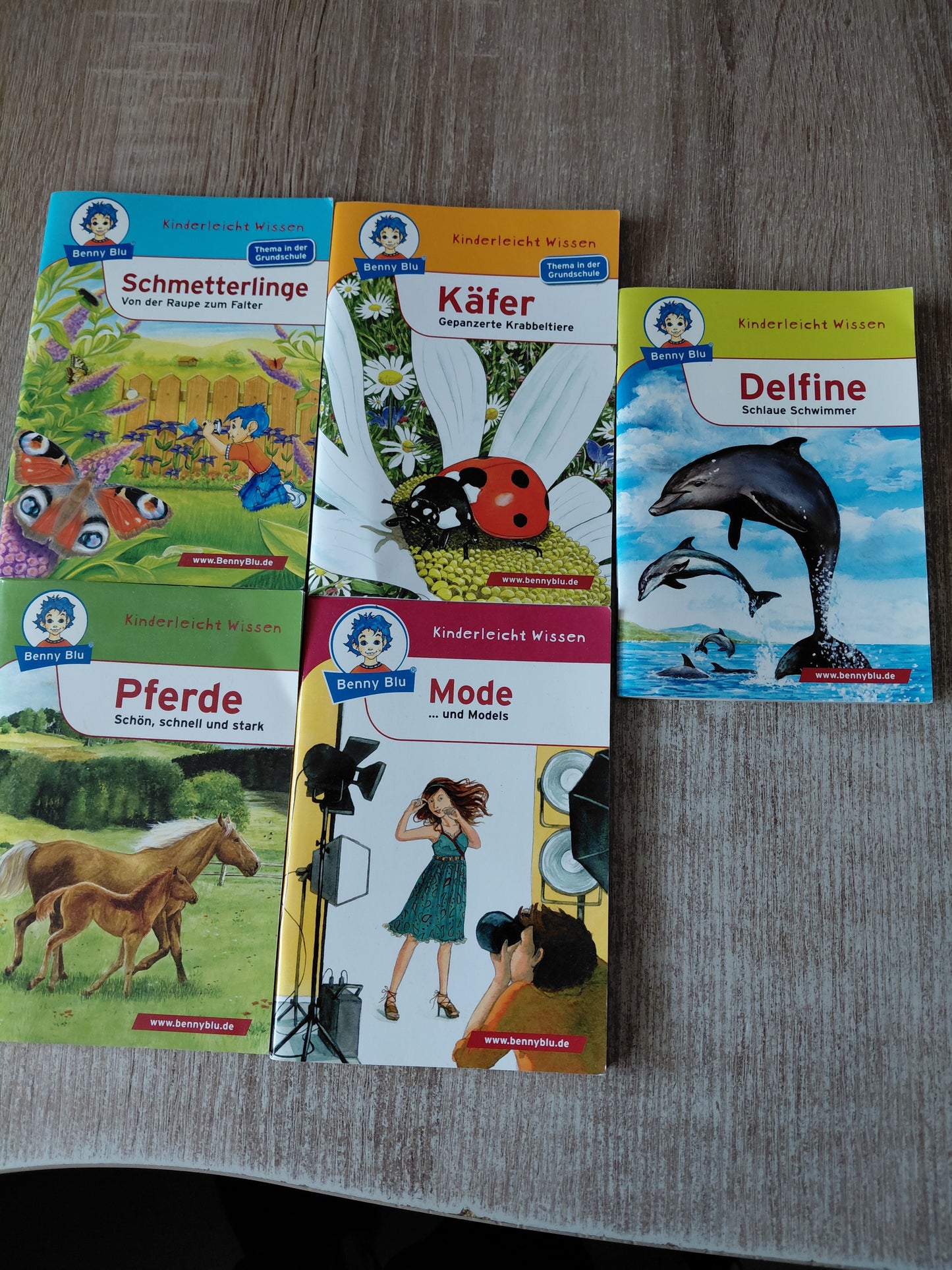 5 Benny Blue Hefte 1 Pferde 2 Delfine 3 Schmetterlinge 4 Käfer 5 Mode
