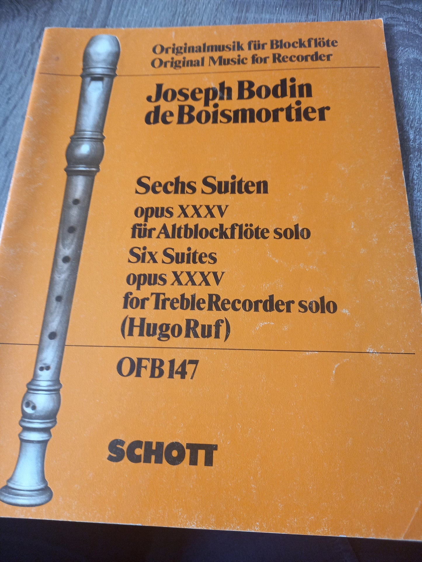Joseph Bodin de Boismortier Sechs Suiten Altblockflöte