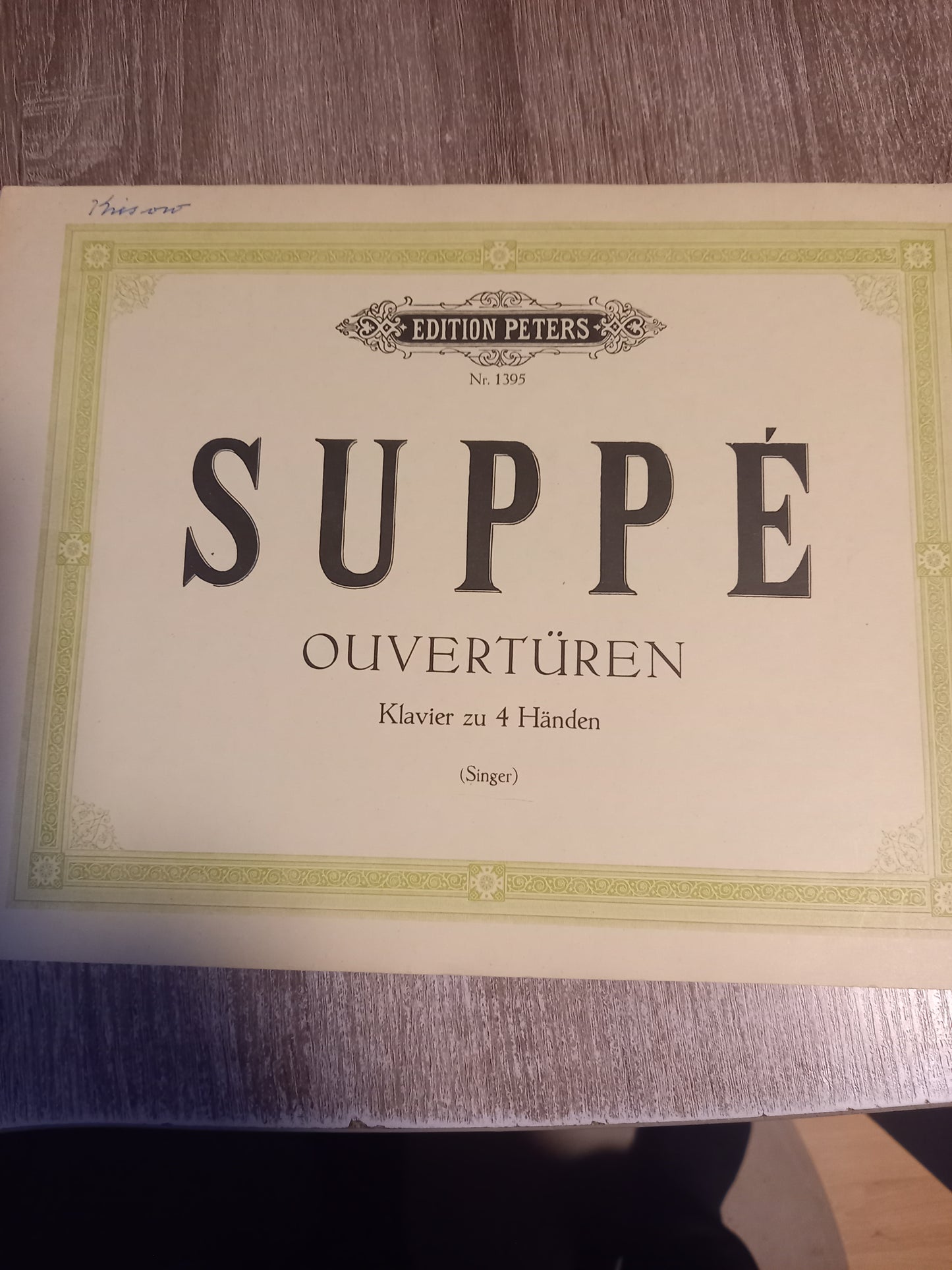 Suppe Ouvertüren Klavier zu 4 Händen 1395