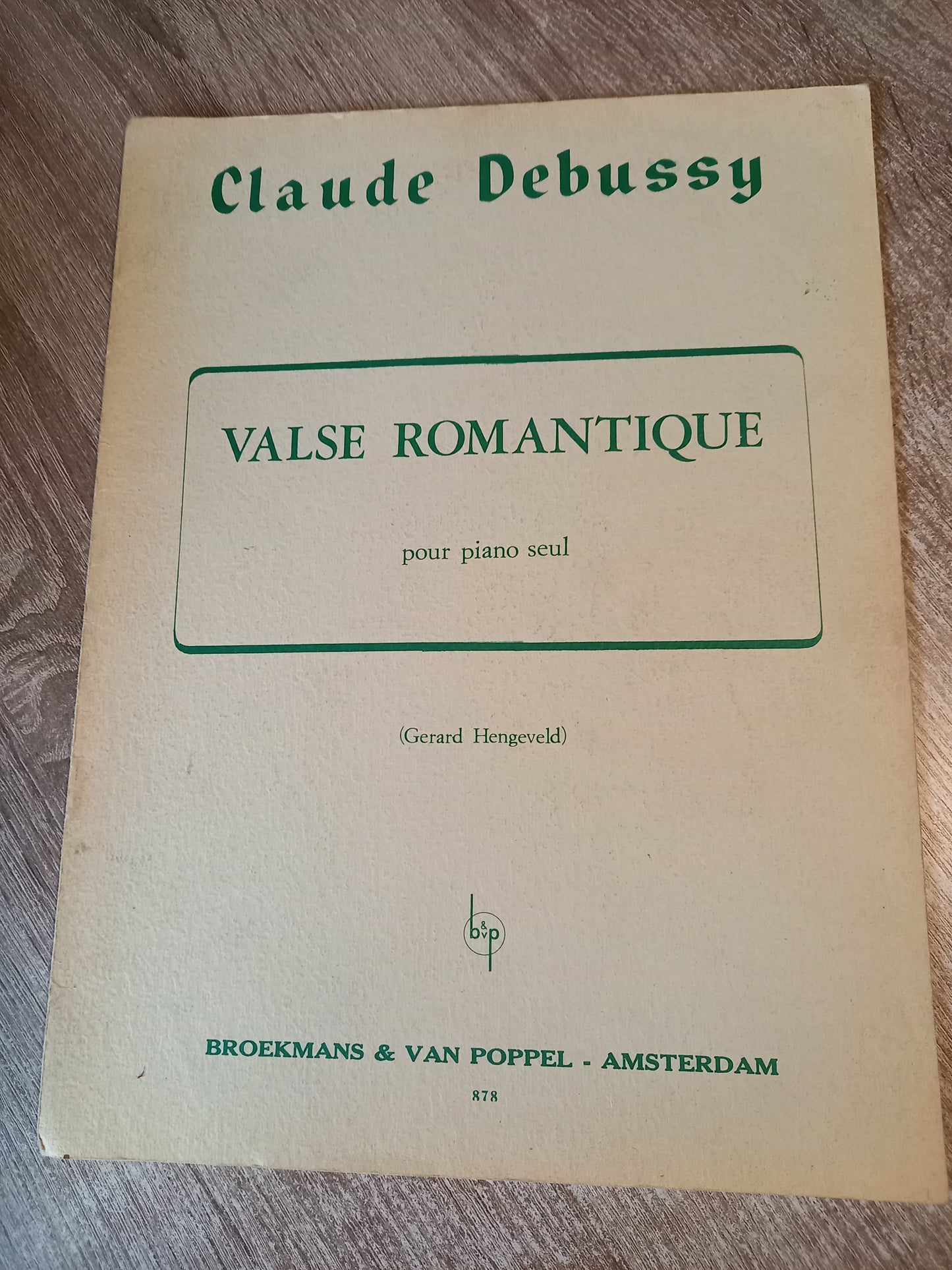 Claude Debussy Valse Romantique pour Piano seul