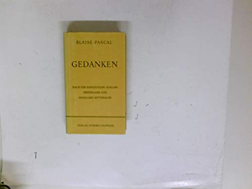 Gedanken, Einführung: Romano Guardini, Nach der endgültigen Ausgabe übertragen von Wolfgang Rüttenauer,