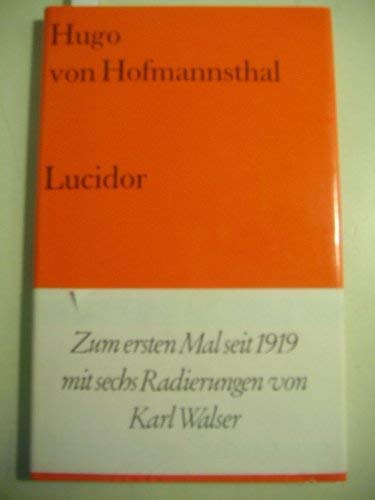 Lucidor. Figuren zu einer ungeschriebenen Komödie.