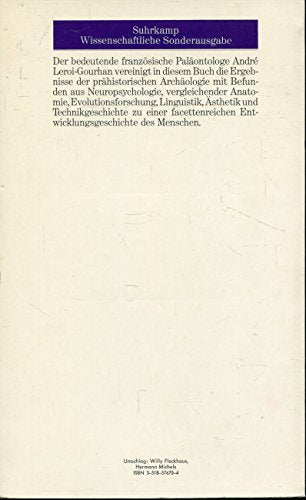 Hand und Wort. ( Weißes Programm). Die Evolution von Technik, Sprache und Kunst