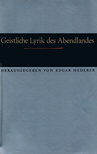 Geistliche Lyrik des Abendlandes