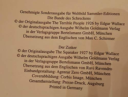 Die Bande des Schreckens - der Zinker.