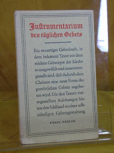 Instrumentarium des täglichen Gebets