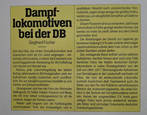 Dampflokomotiven bei der DB
