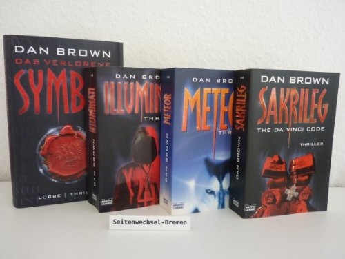 4 x Dan Brown: 1. Illuminati. 2. Meteor. 3. Sakrileg. 4. Das verlorene Symbol.