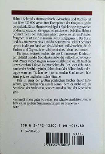 Schmidt, Helmut : Schmidt, Helmut: Menschen und Mächte. - Genehmigte Taschenbuchausg.. -