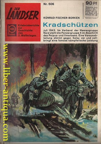 Kradschützen; Nr. 506 aus der Reihe "Der Landser - Erlebnisberichte zur Geschichte des Zweiten Weltkrieges"