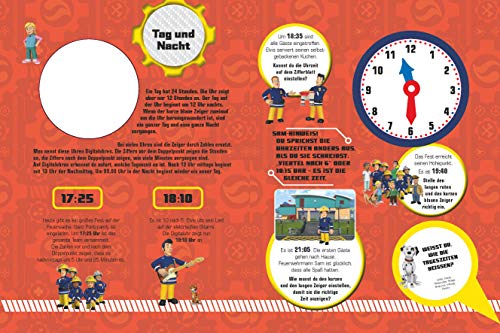 Feuerwehrmann Sam Uhrenlernbuch: Mit beweglichen Zeigern zum Üben