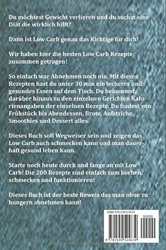 Low Carb Abnehmen:: 200 Low Carb Rezepte für den Zauberkessel