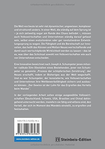 Steinbeis-Innovationsstudie: Eine Metastudie über die Innovationsfähigkeit und -tätigkeit der Volkswirtschaften von Brasilien, China, Deutschland, der Schweiz und der USA