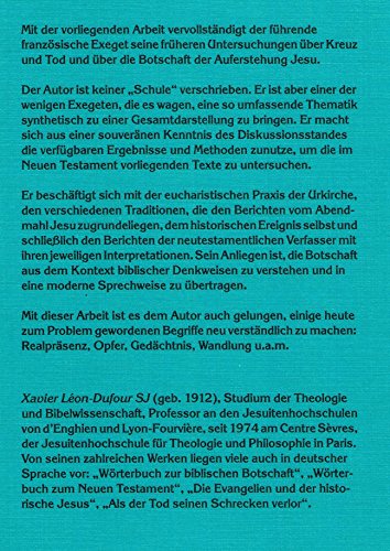 Abendmahl und Abschiedsrede im Neuen Testament