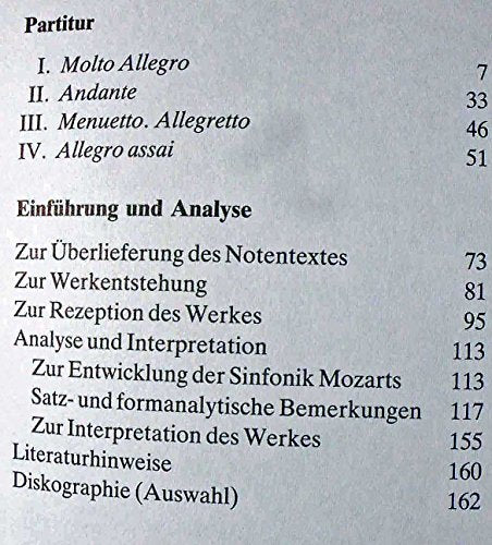 Sinfonie g- Moll KV 550. Taschen- Partitur mit Erläuterung