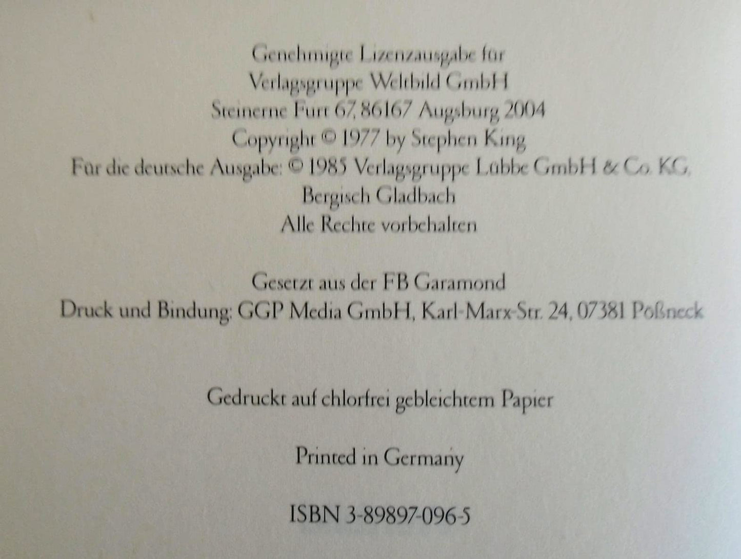 Shining. Bild Bestseller Bibliothek Band 3