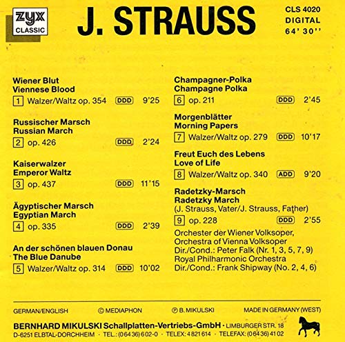 Strauss - An der schönen blauen Donau / The Blue Danube ZYX