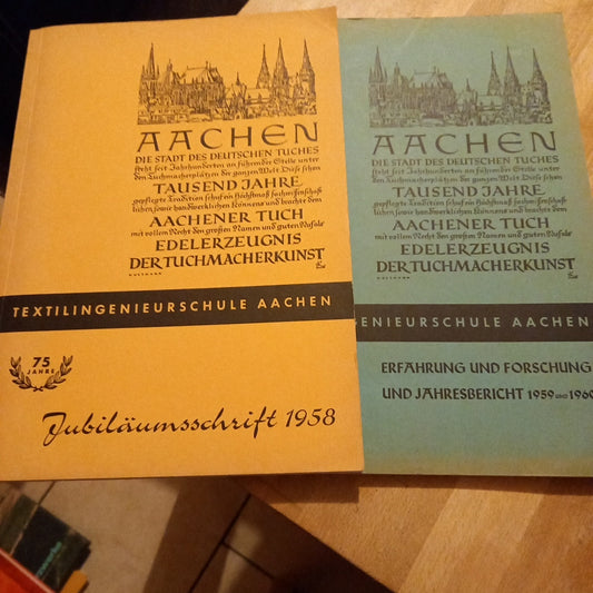 Textilingeurschule Aachen Jubiläumszeitschrift 1958 Jahresbericht 1959 und 1960