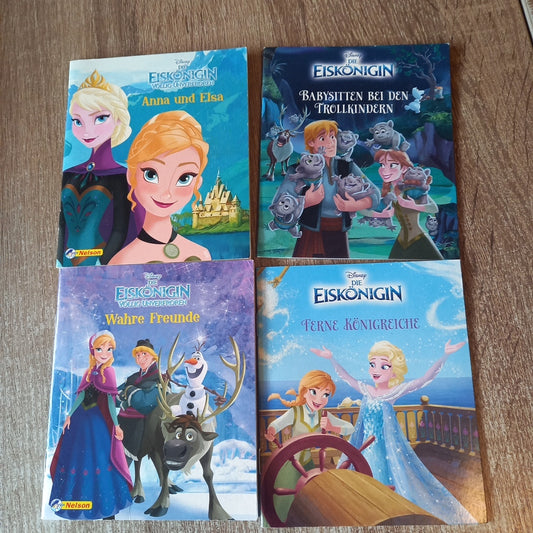 Die Eiskönigin 4 Mini Hefte  1 Anna und Elsa 2 Babysittern bei den Trollkindern 3 Wahre Freunde 4 Ferne Königreiche