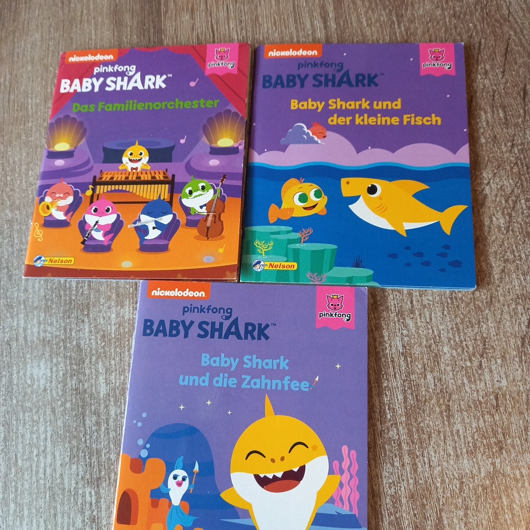 Baby Shark 3 Mini Hefte 1 Das Familienorchester 2 B S und die Zahnfee 3 B S und der kleine Fisch