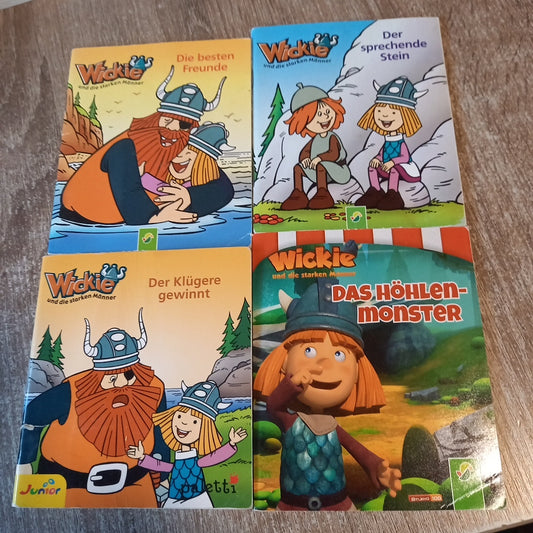 4 Hefte Wickie und die starken Männer 1 Die besten Freunde 2 Der sprechende Stein 3 Der klügere gewinnt 4 Das Höhlenmonster
