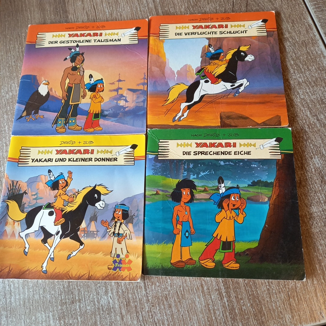 Yakari 4 Hefte 1 Der gestohlene Talisman 2 Die verfluchte Schlucht 3Yakari und kleiner Donner 4 Die sprechende Eiche