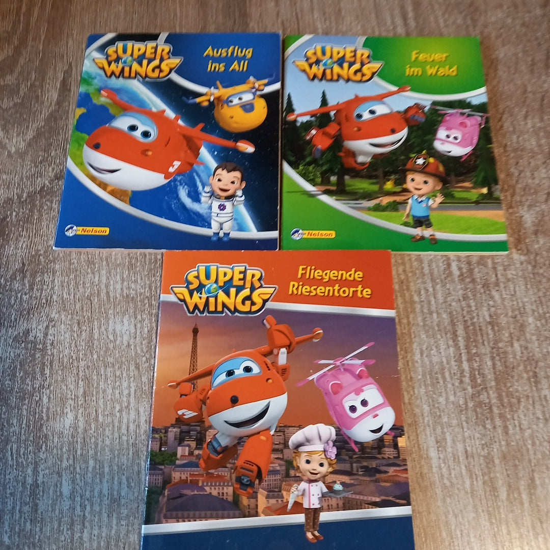 Super Wings 3 Hefte 1 Ausflug ins All 2 Feuer im Wald 3 Fliegende Riesentorte