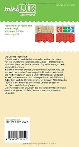 miniLÜK: Wie spät ist es?: Die Uhr im Tageslauf (miniLÜK-Übungshefte: Vorschule)